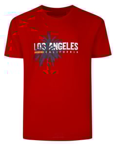 Bigdude Los Angeles Crew Neck T-Shirt Pepper Red